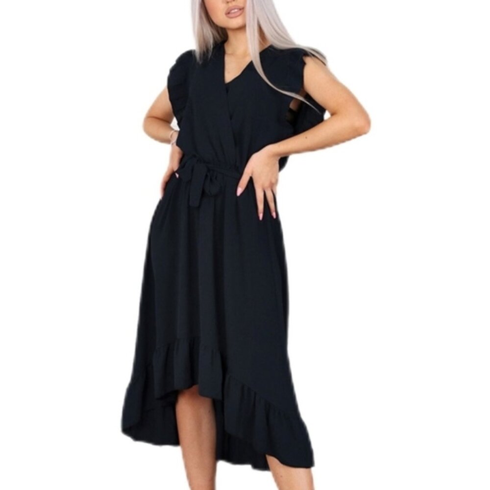 Deep V-neck Dress